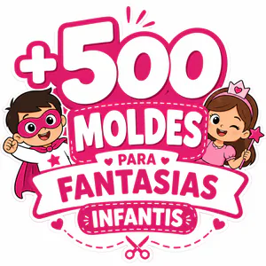 Miniatura de +500 Moldes para Fantasias Infantis