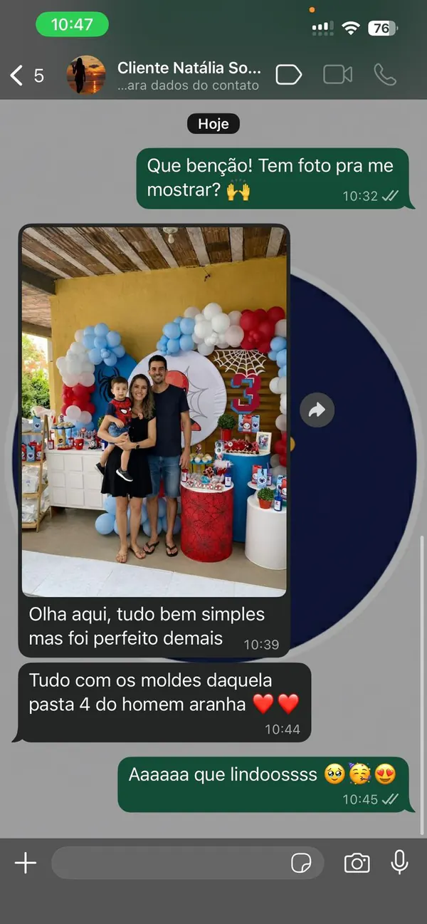 Depoimento real de cliente publicado na Festa Criativa