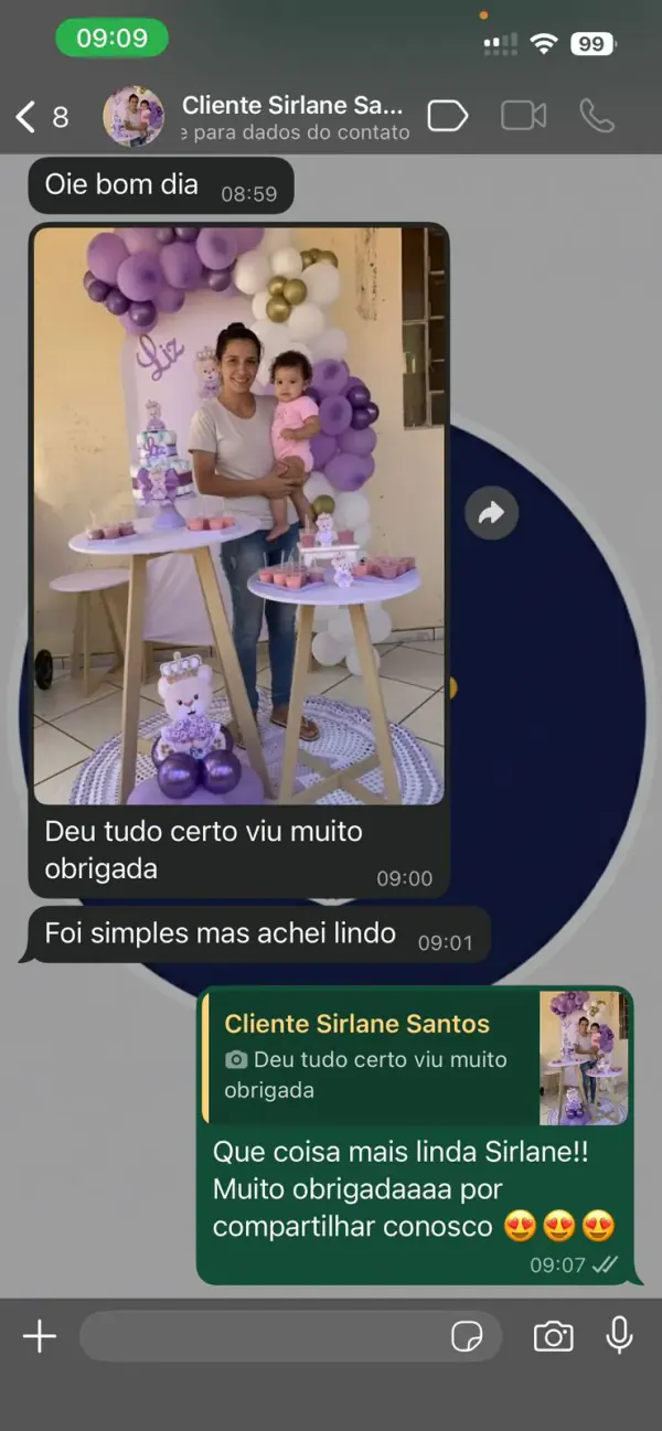 Relato de cliente sobre os moldes Festa Criativa